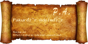 Pakurár Adelmár névjegykártya